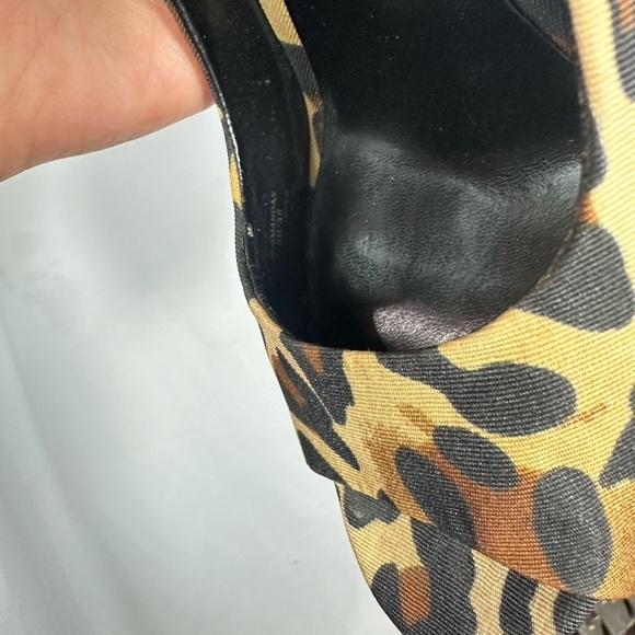 Jessica Simpson amandax leopard print peep toe heels size 8 - Picture 7 of 8